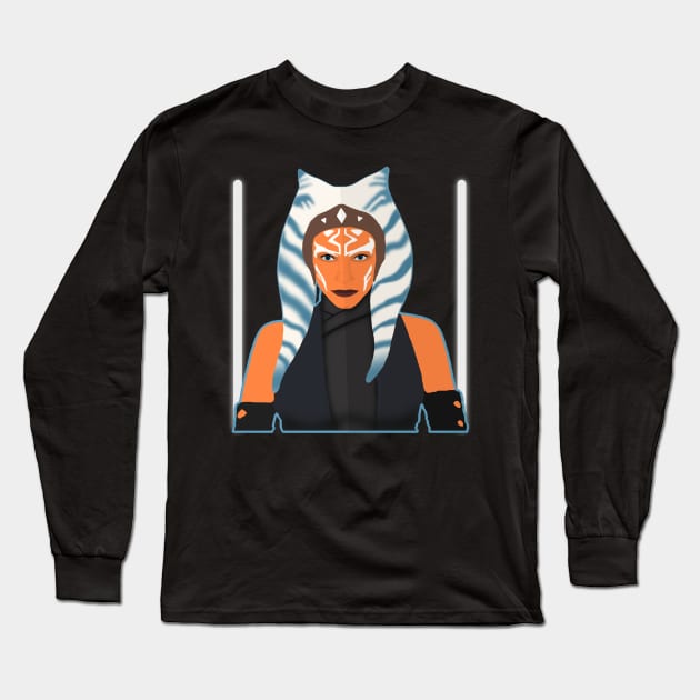 THE NICE LADY WITH HER LASER SWORDS Long Sleeve T-Shirt by TSOL Games